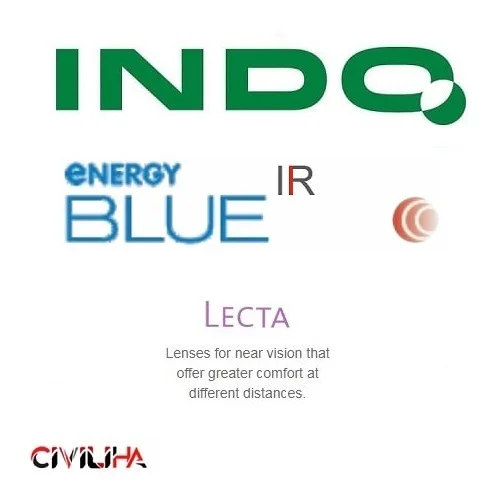 عدسی سفارشی ایندو لایف استایل لکتا با پوشش بلوکنترل انتخابی Indo Lifestyle Lecta 1.60 Energy Blue + IR