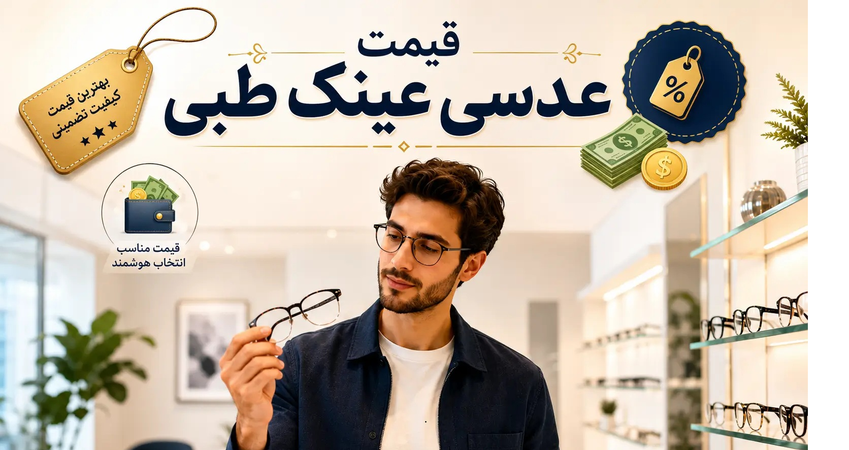 قیمت شیشه عینک طبی | راهنمای خرید عدسی عینک طبی