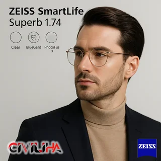 عدسی فوق فشرده دوراویژن سوپرب اسمارت لایف زایس Zeiss Single Vision DuraVision Platinium SmartLife Superb 1.74