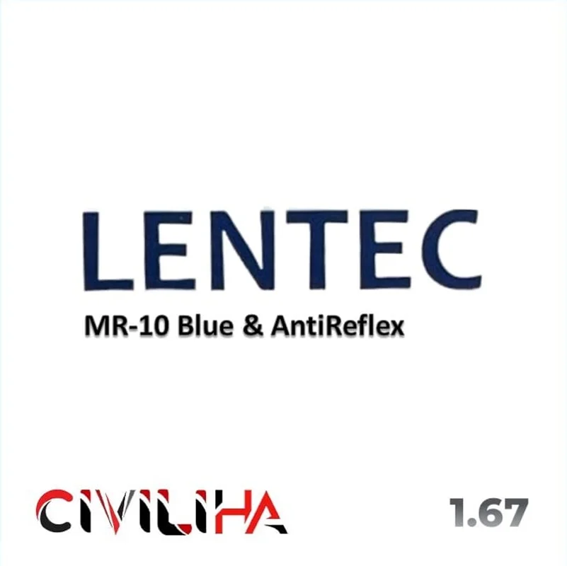 عدسی فشرده سفارشی لنتک با پوشش بلوکنترل انتخابی Lentec Single Vision Elegance 1.67 (MR10) + (هدیه ویژه خرید)