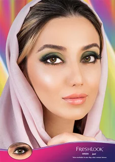 لنز رنگی فصلی فرشلوک Freshlook رنگ سبز (Green)