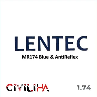 عدسی فوق فشرده سفارشی لنتک با پوشش بلوکنترل انتخابی Lentec Single Vision Elegance 1.74 (MR174)