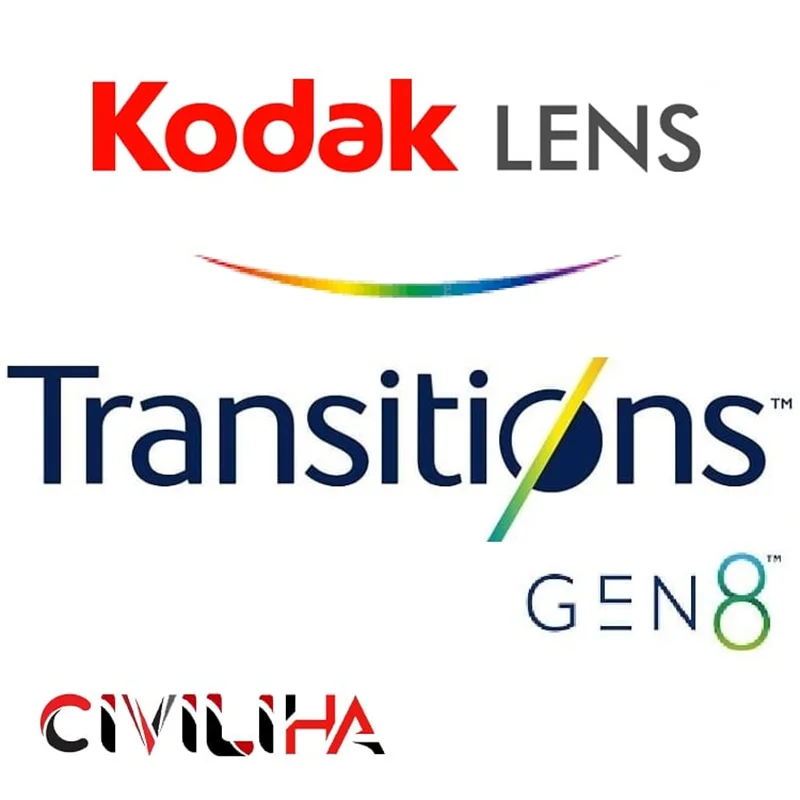 عدسی سفارشی دیجیتال ترانزیشن نسل 8 کداک 1.6 KODAK Lens DIGITAL Transitions Grey Gen8