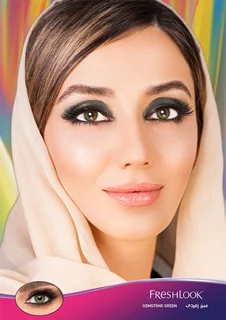 لنز رنگی فصلی فرشلوک Freshlook رنگ سبز زمردی (Gemstone Green)