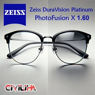 عدسی فتوکرومیک زایس Zeiss DuraVision Platinum Photo Fusion X 1.60