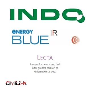 عدسی سفارشی ایندو لایف استایل لکتا با پوشش بلوکنترل انتخابی Indo Lifestyle Lecta 1.50 Energy Blue