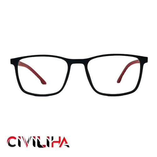 فریم عینک طبی برند سیروس مشکی قرمز (CYRUS) مدل MZ24-27