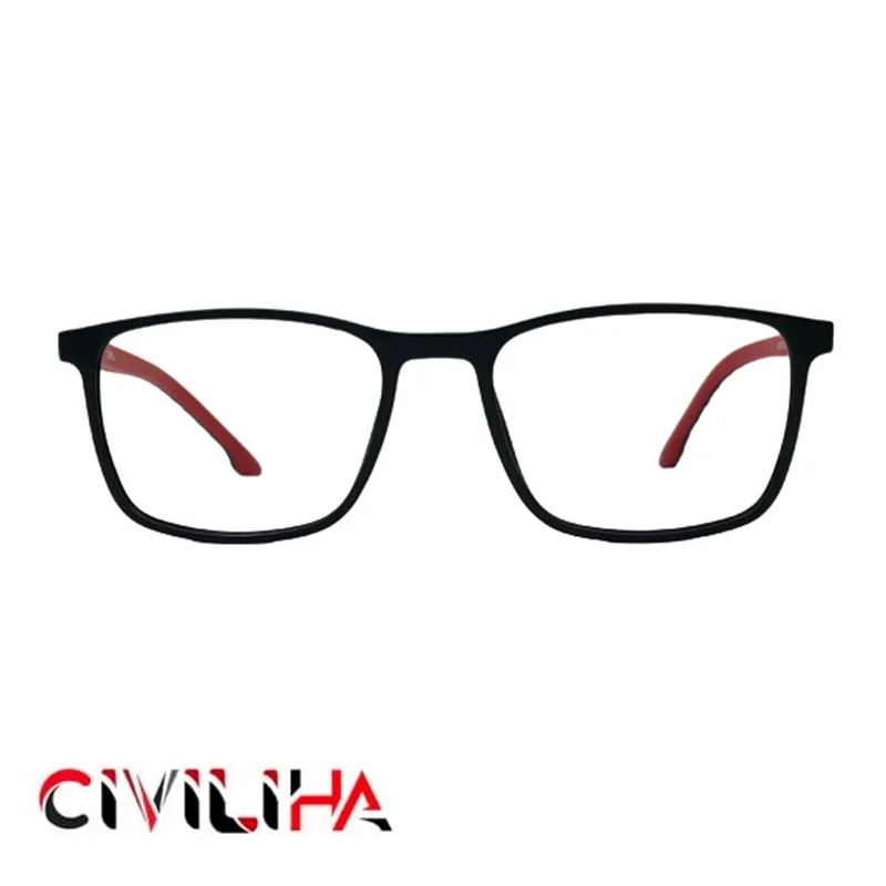 فریم عینک طبی برند سیروس مشکی قرمز (CYRUS) مدل MZ24-27