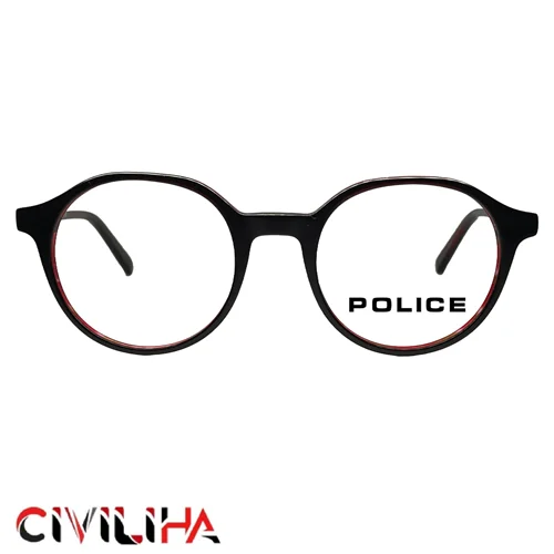 فریم عینک طبی برند پلیس قرمز مشکی (POLICE) مدل 08510 C6